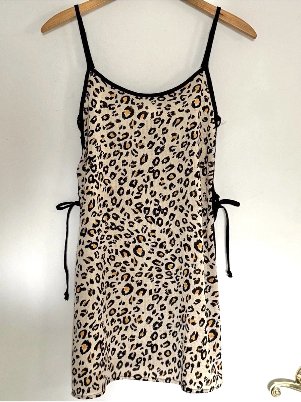 Xhilaration Animal Print Bathing Suit Cover Up with Black Trim